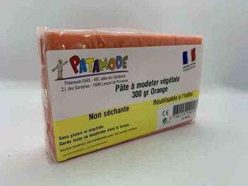 Pâte végétale non séchante pain 300 gr orange 3