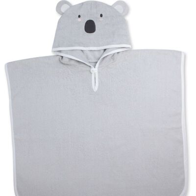 Koala bathing poncho with hood