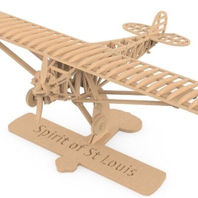 Fai da te Ilo Costruisci modello 3D in legno Spirit Of St.Louis, NUI-104, 44x26x26cm