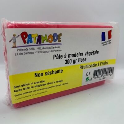 Pâte végétale non séchante pain 300 gr rose