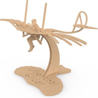 Fai da te Ilo Costruisci un modello in legno 3D dell'aliante di Lilienthal, NUI-107, 22x18x15 cm