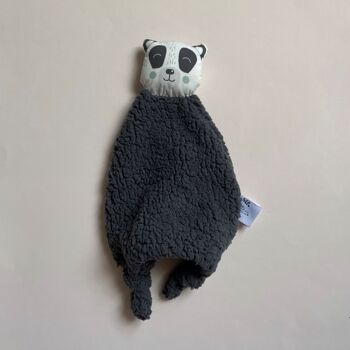 Doudou Panda teddy gris anthracite 1