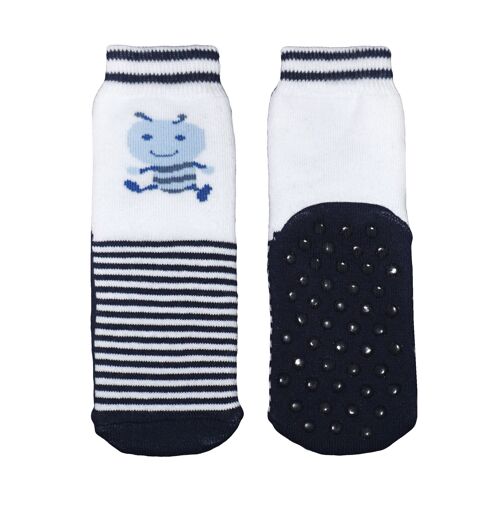 Non-slip Socks for Children >>Little Ant: Navy<< High quality children's socks made of cotton with non-slip coating
