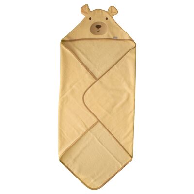 Serviette de bain à capuche ours