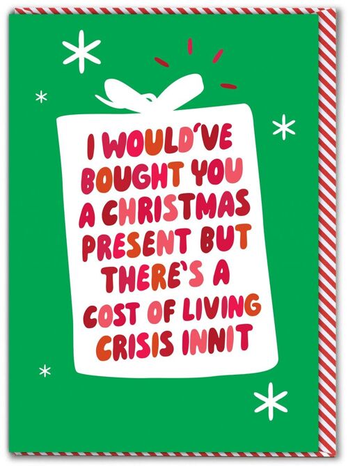 Funny Christmas Card - Cost Of Living