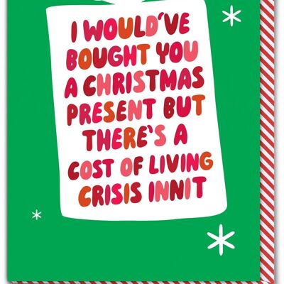 Funny Christmas Card - Cost Of Living