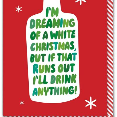 Divertente cartolina di Natale - Bianco Natale