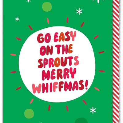 Funny Christmas Card - Easy On Sprouts