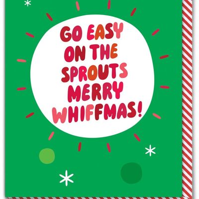 Funny Christmas Card - Easy On Sprouts