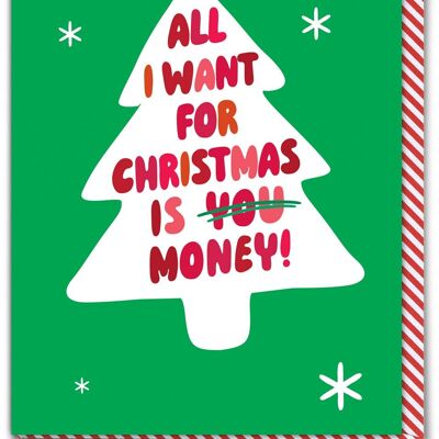 Lustige Weihnachtskarte – Alles was ich will