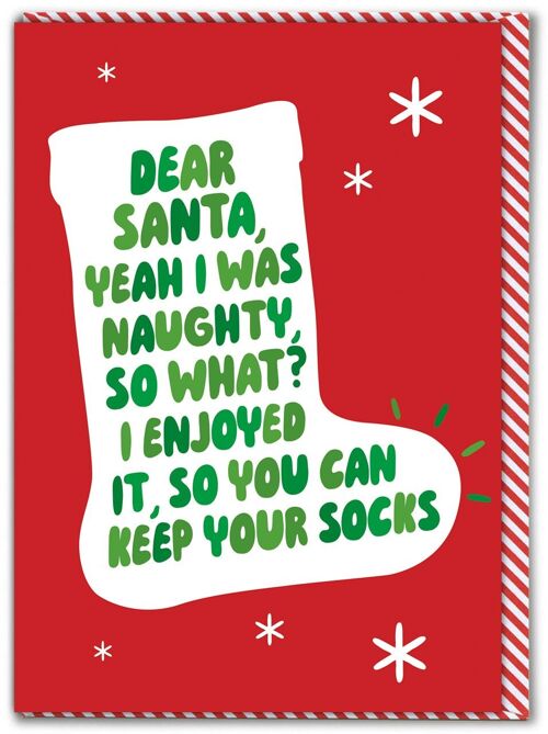 Funny Christmas Card - Keep Your Socks