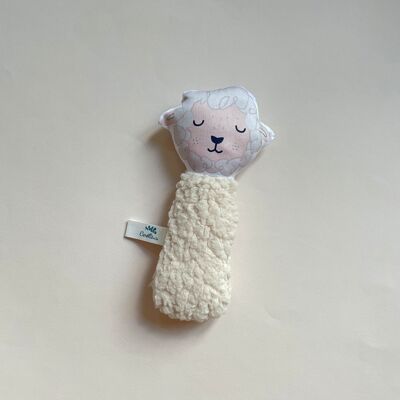 Hochet gling-gling Mouton teddy beige