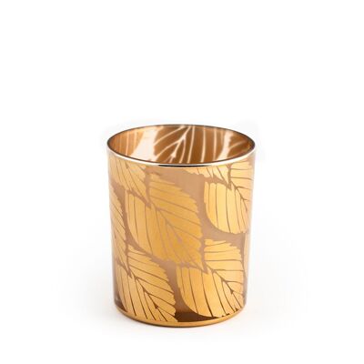 Gold Leaf Tealight Holder 9x10 cm