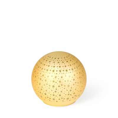 Gold sphere with stars 10x9.5 cm