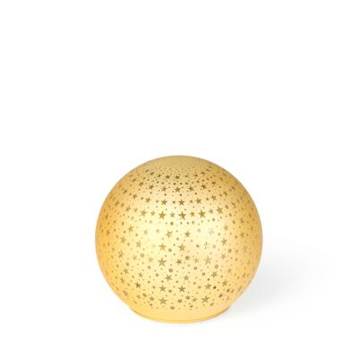 Sfera oro con stelle 10x9,5 cm
