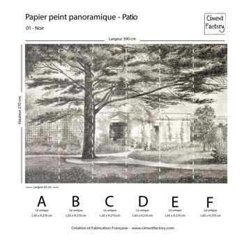 Papier Peint Panoramique Gravure - Patio 4