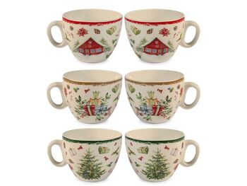 Lot de 12 tasses à thé Xmas Carol 220 cc 1