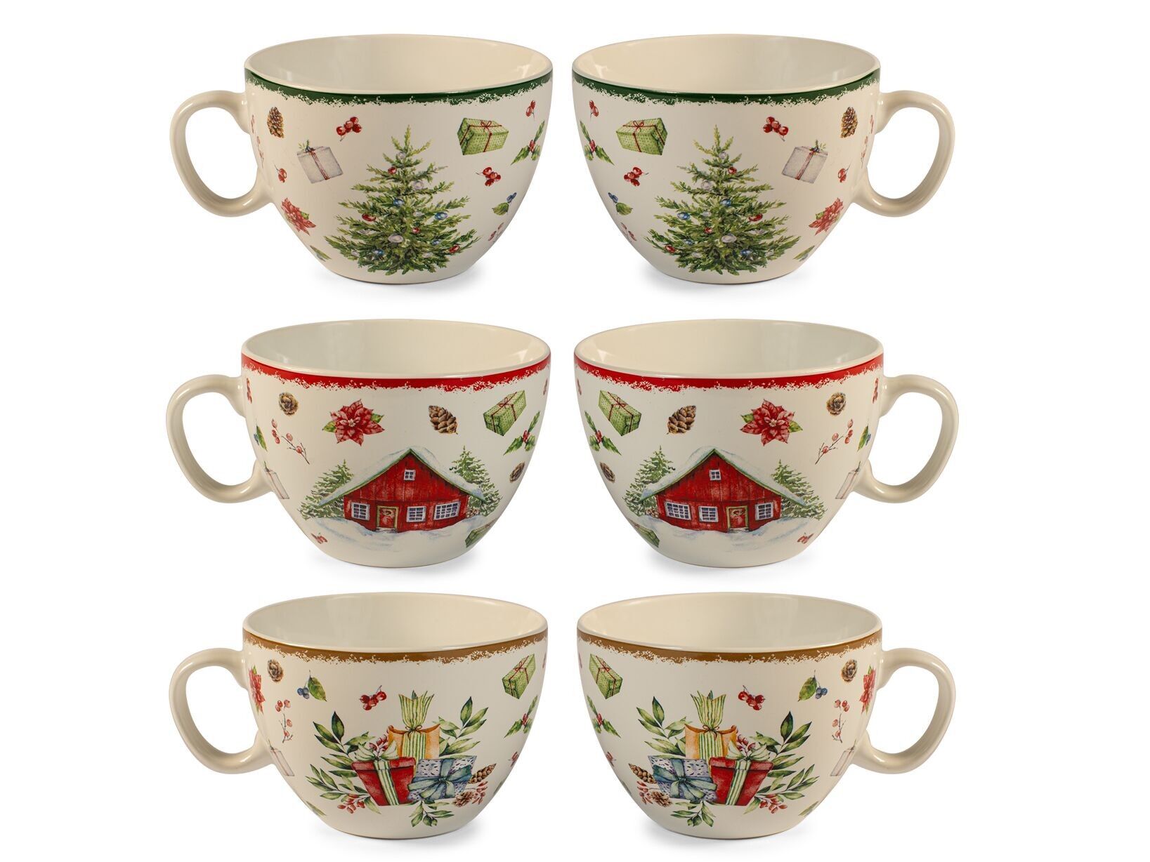 Set 9 tazze colazione Xmas Carol 470 cc