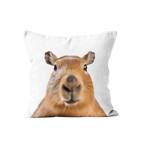 Coussin Capybara en suédine 40x40cm