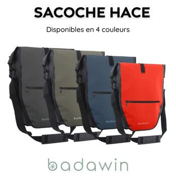 Sacoche De Vélo Pour Porte-Bagages Rouge corail Hace Badawin 9
