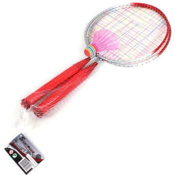 SPORTSIDE - Set de Badminton Court - Jeu de Raquette - Raquettes - Volants - Activité Physique - 040725J - Couleur Aléatoire - Nylon - 45 cm - Article de Sport 2