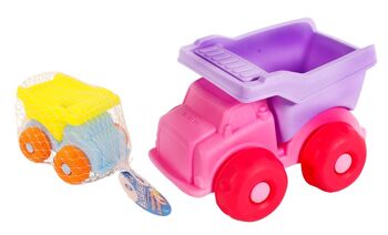 BLUE SKY - Camion Benne - Jeu de Plage - 041037 - Modèle Aléatoire - Véhicule Roues Libres - Plastique Doux - Jouet Enfant - Jeu de Plein Air - Sable - 16 cm - À Partir de 18 Mois 1