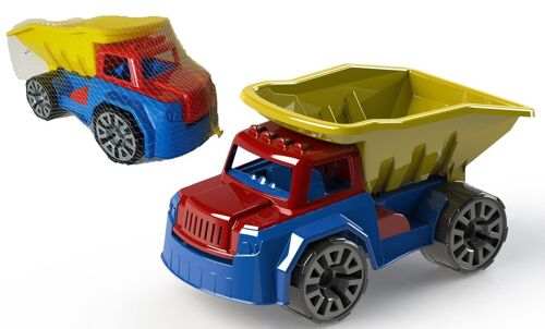 BLUE SKY - Maxi Camion Benne - Jeu de Plage - 045200 - Multicolore - Véhicule Roues Libres - Plastique - Jouet Enfant - Jeu de Plein Air - Sable - 29 cm - À Partir de 18 Mois