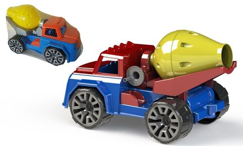 BLUE SKY - Maxi Camion Toupie - Jeu de Plage - 045201 - Multicolore - Véhicule Roues Libres - Plastique - Jouet Enfant - Jeu de Plein Air - Sable - 29 cm - À Partir de 18 Mois
