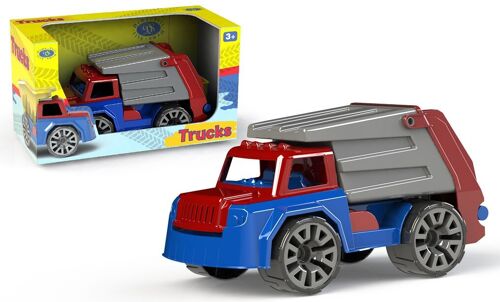 BLUE SKY - Maxi Camion Recyclage - Jeu de Plage - 045205 - Multicolore - Véhicule Roues Libres - Plastique - Jouet Enfant - Jeu de Plein Air - Sable - 29 cm - À Partir de 18 Mois