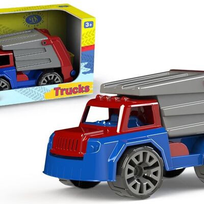 BLUE SKY - Maxi Camion Recyclage - Jeu de Plage - 045205 - Multicolore - Véhicule Roues Libres - Plastique - Jouet Enfant - Jeu de Plein Air - Sable - 29 cm - À Partir de 18 Mois