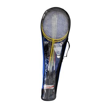 SPORTSIDE - Set Complet de Badminton - Jeu de Raquette - Pour Enfant - Raquettes - Volants - Filet et Support - 046597 - Modèle Aléatoire - Nylon - 67 cm - Article de Sport 2