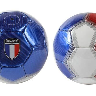 SPORTSIDE - Ballon Foot France - Jeu de Ballon - Jouet Enfant - Football - Entrainement - Taille 5 - 046688 - Bleu - Plastique - 22 cm - Article de Sport