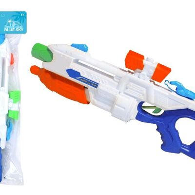 BLUE SKY - Pistolet À Eau - Jeu de Plein Air - 048188 - Blanc - Plastique - 60 cm - Jouet Enfant - Jeu de Plage - Piscine - Arroser - À Partir de 3 ans