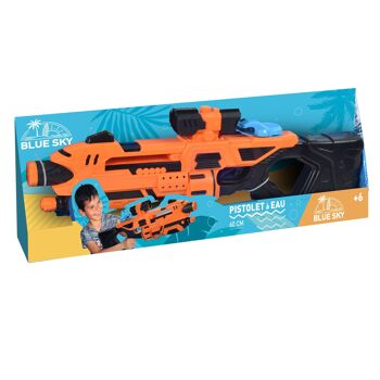 BLUE SKY - Pistolet À Eau - Jeu de Plein Air - 048189 - Orange - Plastique - 60 cm - Jouet Enfant - Jeu de Plage - Piscine - Arroser - À Partir de 6 ans 2