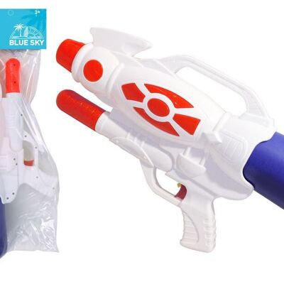 BLUE SKY - Pistolet À Eau - Jeu de Plein Air - 048666 - Blanc - Plastique - 45 cm - Jouet Enfant - Jeu de Plage - Piscine - Arroser - À Partir de 4 ans