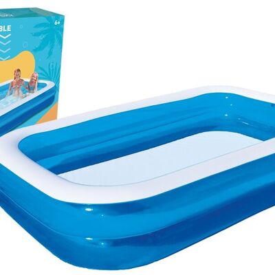 BLUE SKY - Piscine Gonflable - Jeu de Plein Air - 069072 - Bleu - Pataugeoire - Plastique - 262 cm x 175 cm - Enfant - Piscinette - Plage - À Partir de 6 ans