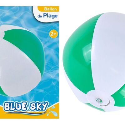 BLUE SKY - Ballon Gonflable - Jeu de Plage - 069154 - Multicolore - Plastique - Jouet Enfant - Piscine - Jeu d'Été - Léger - 40 cm - À Partir de 24 Mois