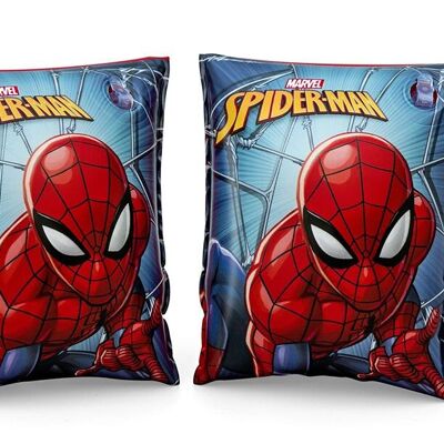 BESTWAY - Brassards Marvel Spiderman - Brassard - 98001N - Rouge - Vinyle - 23 cm x 15 cm - Jouet Enfant - Jeu de Plein Air - Piscine - Licence Officiel - À Partir de 3 ans