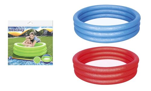 BESTWAY - Piscine - Jeu de Plein Air - 51024 - Couleur Aléatoire - Pataugeoire - Vinyle - 102 cm x 25 cm - Enfant - Piscinette Gonflable - À Partir de 2 ans