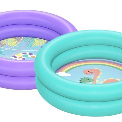 BESTWAY - Piscine - Jeu de Plein Air - 51061A - Couleur Aléatoire - Pataugeoire - Vinyle - 61 cm x 25 cm - Enfant - Piscinette Gonflable - À Partir de 2 ans