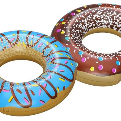 BESTWAY - Bouée Donuts - Gonflable - 36118 - Modèle Aléatoire - Vinyle - 100 cm de Diametre - Jouet Enfant Adulte - Jeu de Plein Air - Piscine - À Partir de 12 ans