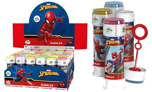 DULCOP - Bulles Spiderman - Bulles de Savon - 60 Ml - 047090 - Bleu - Plastique - Licence Officiel - Jouet Enfant - Jeu de Plein air - À Partir de 3 ans