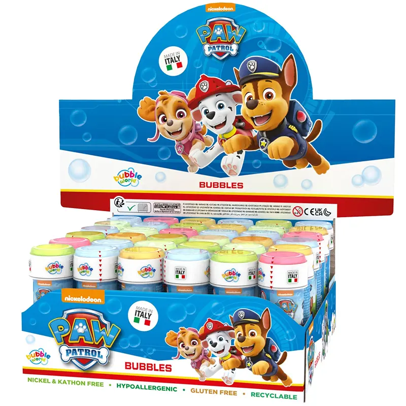 DULCOP - Burbujas Paw Patrol/Patrulla Canina - Burbujas de Jabón - 60 Ml - 047709 - Blanco - Plástico - Licencia Oficial - Juguete Infantil - Juego al Aire Libre - A Partir de 3 años