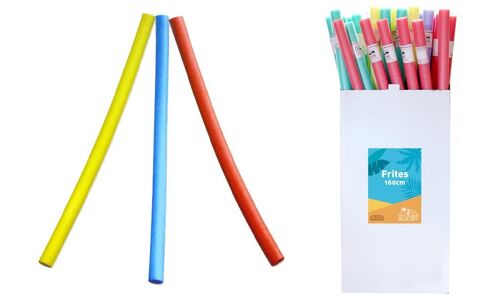 BLUE SKY - Frites Aquatique / Frites De Bain - Accessoire De Piscine - 044100A - Couleur Aléatoire - Mousse - 160 cm x 6 cm - Jeu de Plein Air - Plage - À Partir de 3 ans