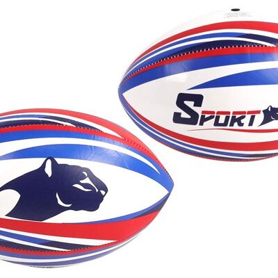 SPORTSIDE - Ballon Rugby - Jeu de Ballon - Ballon de Rugby - Entrainement - Taille 5 - Accessoire de Sport - 046511 - Bleu - Plastique - 30 cm - Article de Sport