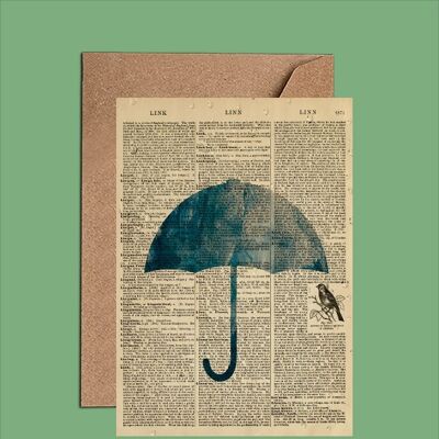 Regenschirm-Wörterbuch-Kunstkarte (WAC23502)