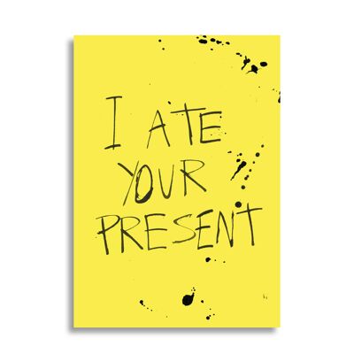 Ate present - birthday card