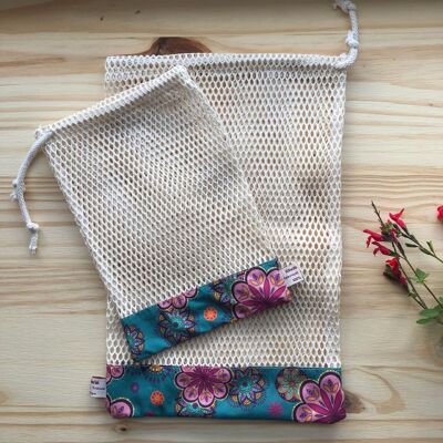 Bulk net / Wash bag - Organic cotton - Mandalas