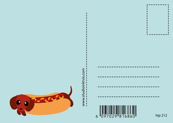 Carte postale Hot Dog tu es génial 2