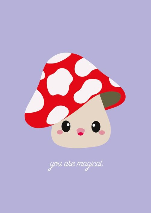 Postcard Mushroom You are Magical